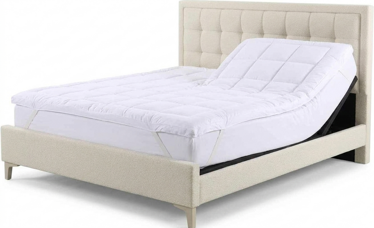 Split Top King Plush 2 Inches Mattress Pad Down Alternative Anchor Bands