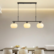 3-Light Modern Round Gold Frame Island Pendant Light