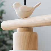 3-Light Yellow Dome and Bird Island Pendant Light