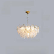 3 Tiers Clear Glass Pendant Chandelier Adjustable Height