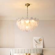 3 Tiers Clear Glass Pendant Chandelier Adjustable Height