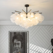 3 Tiers Round Clear Glass Shades Pendant Light