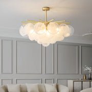 3 Tiers Round Clear Glass Shades Pendant Light