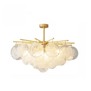 3 Tiers Round Clear Glass Shades Pendant Light