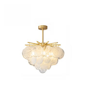 3 Tiers Round Clear Glass Shades Pendant Light