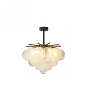 3 Tiers Round Clear Glass Shades Pendant Light