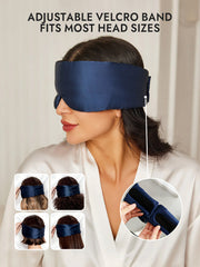 100% Mulberry Silk Adjustable Velcro Wrap-Around Silk Sleep Eye Mask