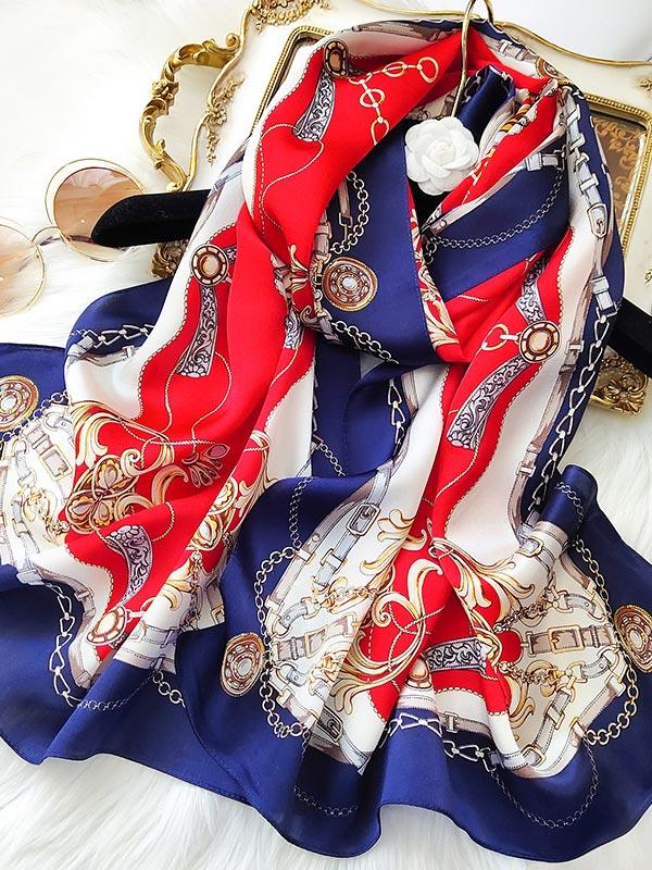 Royal Style Long Silk Scarf