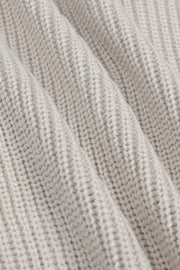 Chunky Knit Women's Cropped Cardigan in Oat
