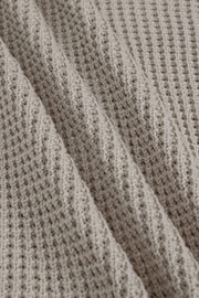 Chunky Knit Women's Waffle Cardigan in Almond