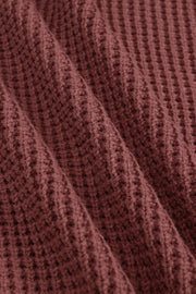 Chunky Knit Women's Waffle Cardigan In Ember