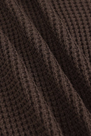 Chunky Knit Women's Waffle Cardigan In Espresso