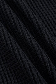Chunky Knit Women's Waffle Cardigan in Midnight