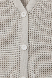 Chunky Knit Women's Waffle Cardigan in Oat