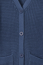 Chunky Knit Women's Waffle Cardigan In Oxford