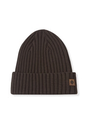 Chunky Knit Adult Ribbed Beanie in Espresso