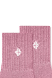 Adult Crew Socks in Apple Blossom