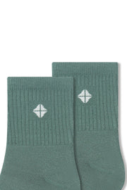 Adult Crew Socks in Pine
