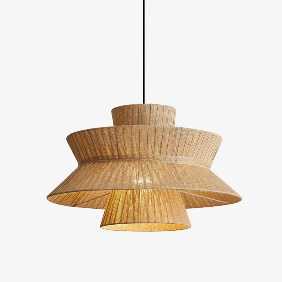 Anemone Tiered Linen Pendant Lamp