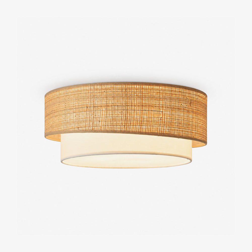 Sedge Raffia Flush Mount
