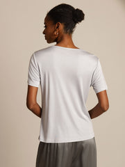 100% Mulberry Silk Short Sleeve Women's T-Shirt