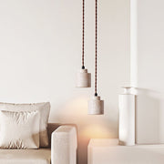 Elemental Travertine Mini Pendant Lamp