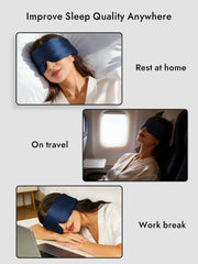 100% Mulberry Silk Adjustable Velcro Wrap-Around Silk Sleep Eye Mask