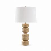 Geometric Travertine Table Lamp
