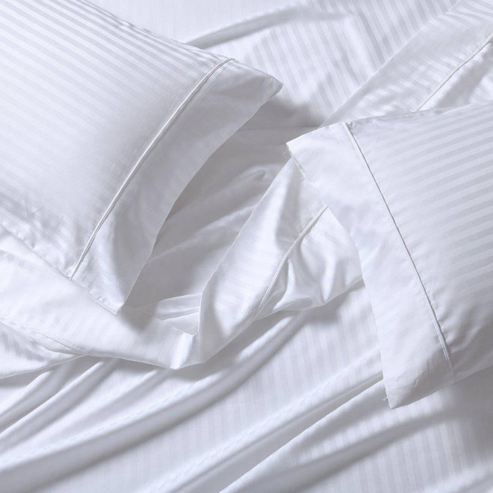 Split King Adjustable Sheets - Striped 650 Easy Care