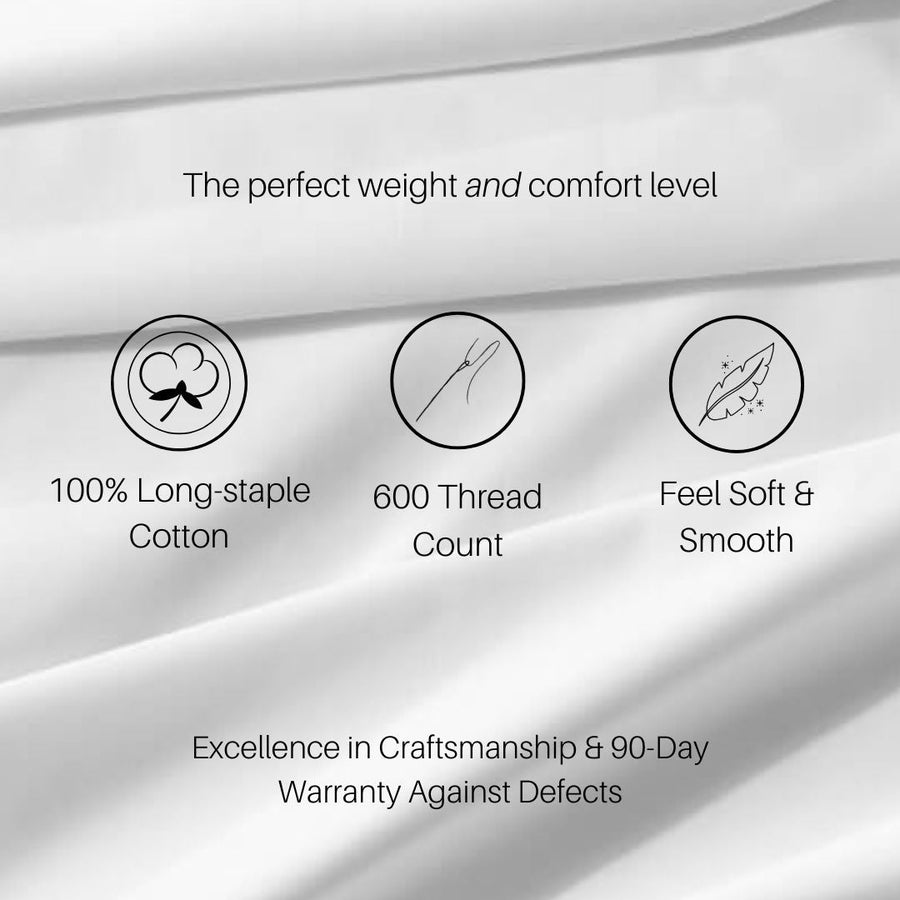 Sleepwyn Solid 600 Thread Count Sheets Set