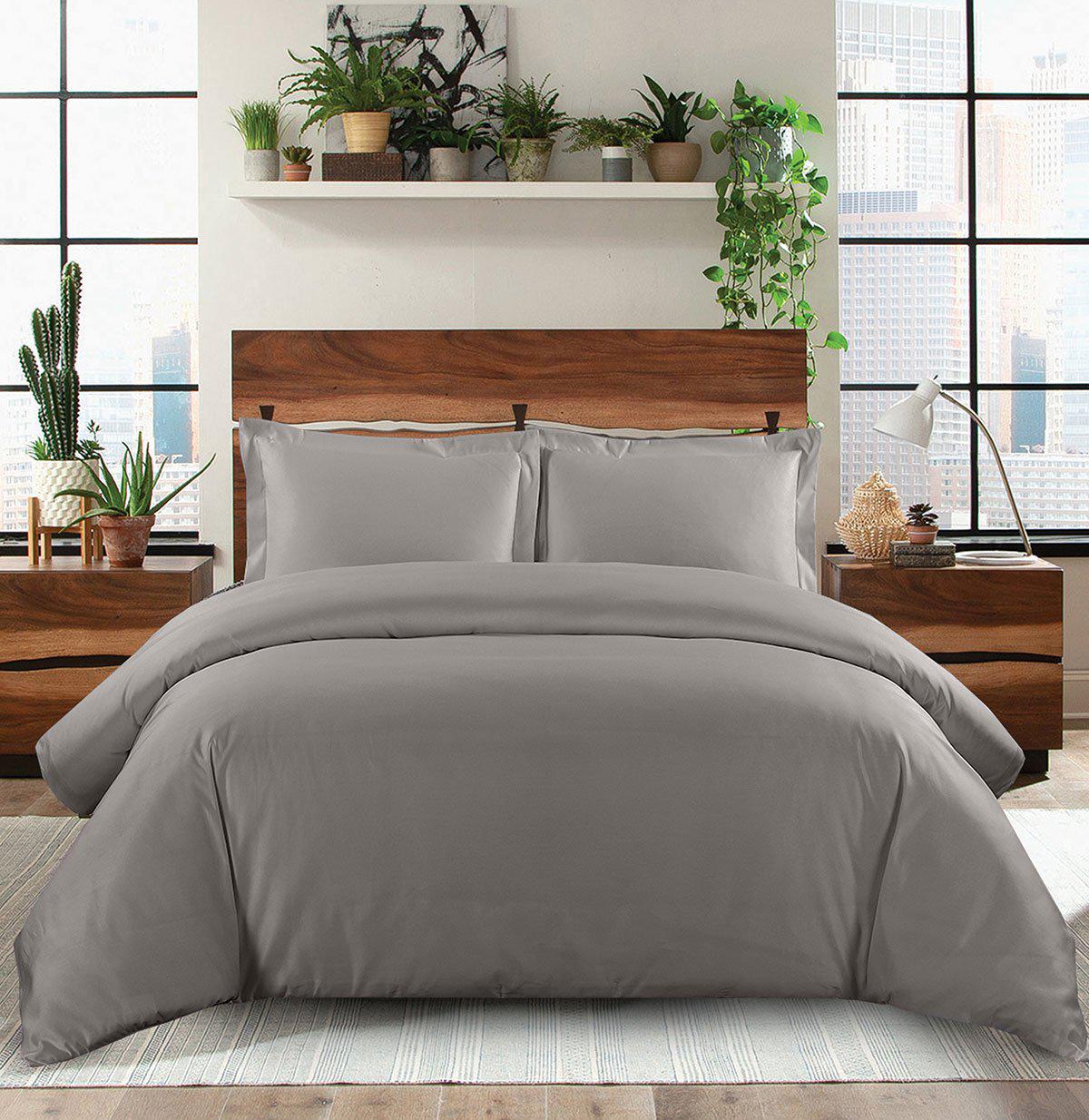 Sleepwyn Solid Duvet Cover Set - 600 Thread Count