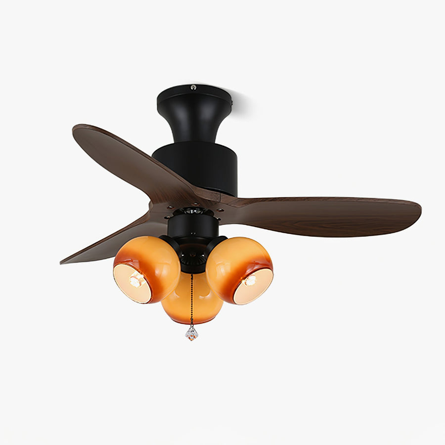 Amberglo Retro Ceiling Fan Light