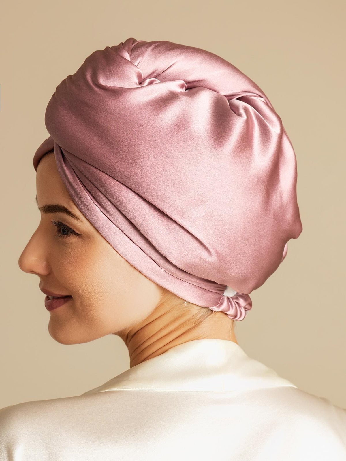 100% Mulberry Silk Double-Sided Hair Towel Wrap – Quick Dry, Frizz Free & Gentle on Hair