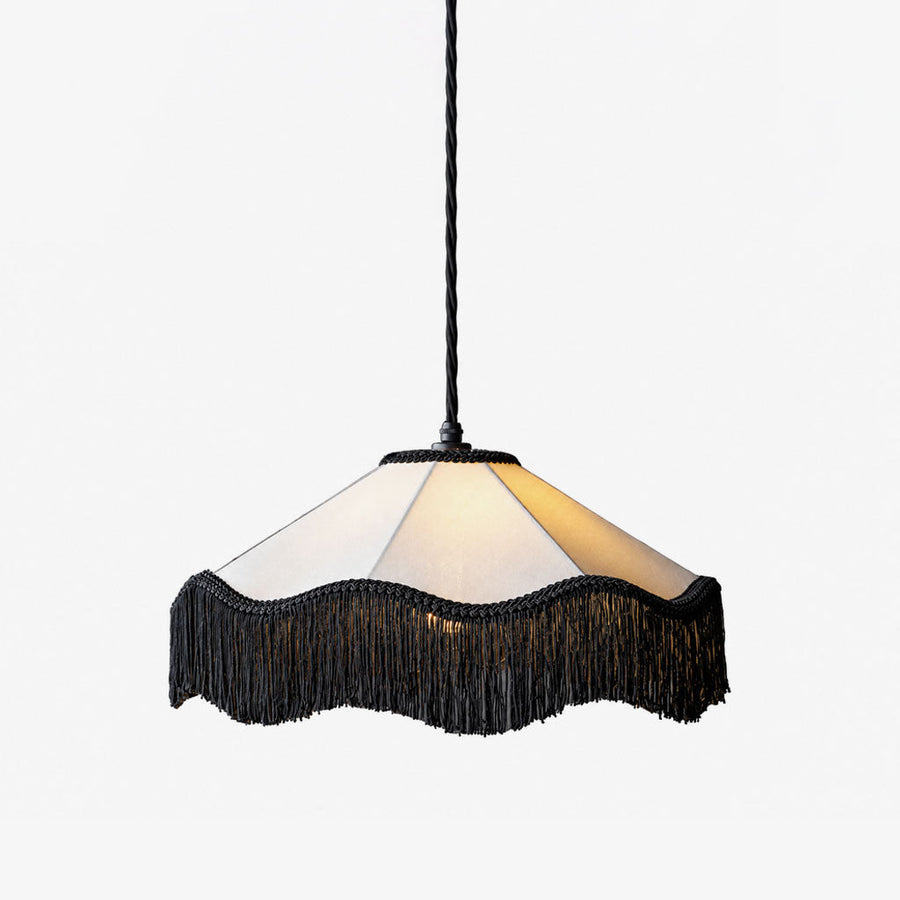 Mantilla Tasseled Fabric Pendant Lamp