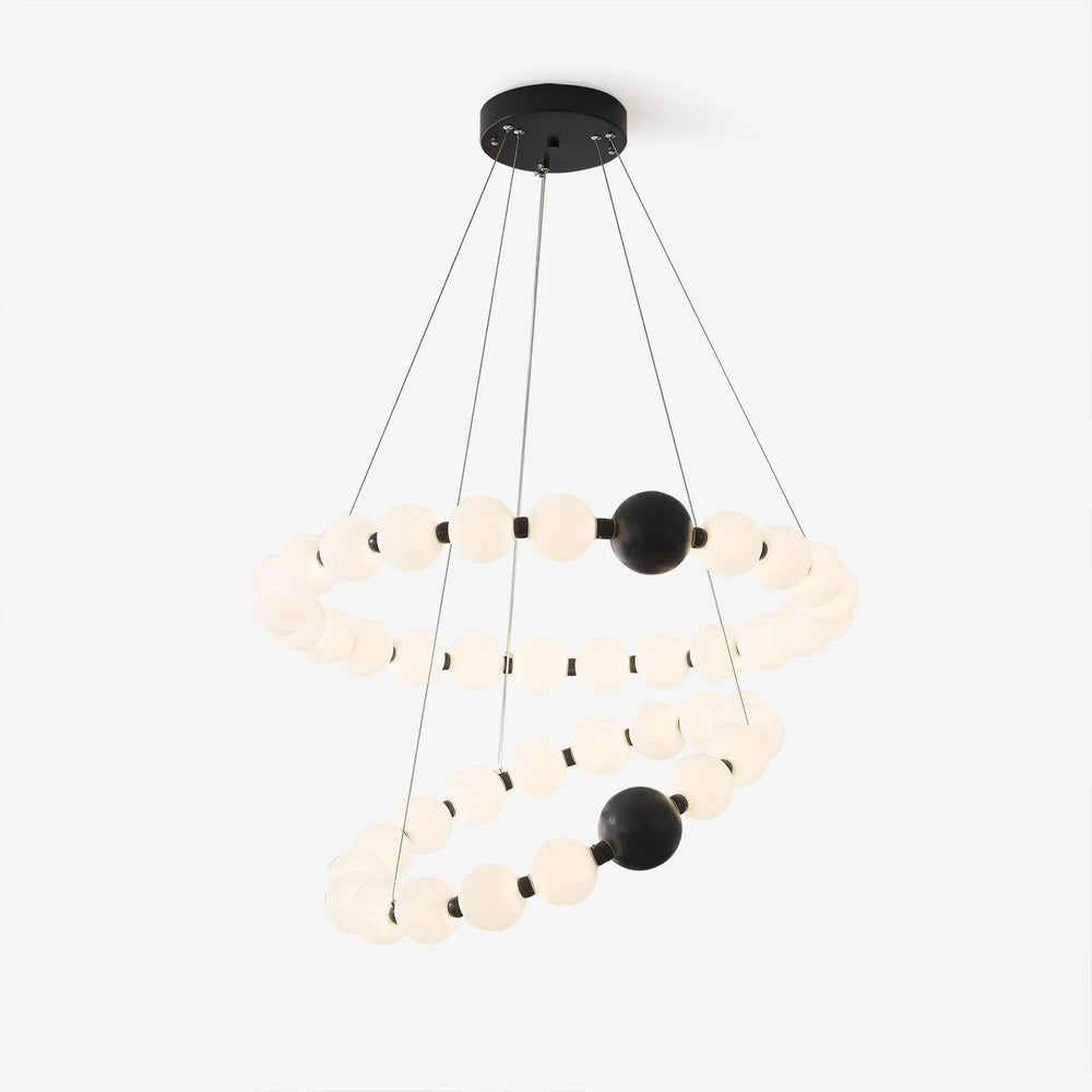 Celestial Bead Ring Chandelier