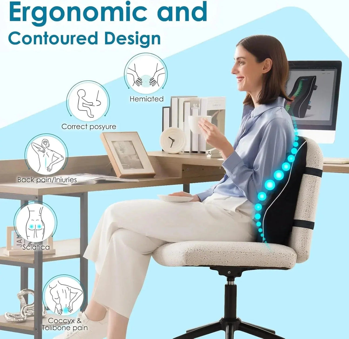 Sleepwyn Lumbar Support Pillow for Back Pain Relief