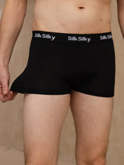 100% Mulberry Silk Men's Comfort Breathable Boxer Brief Underwear