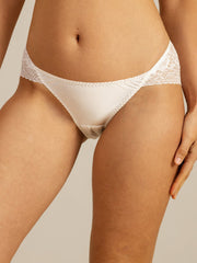 100% Mulberry Silk Sexy Comfort Scalloped Lace Panty