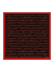100% Mulberry Silk Cherry Pattern Scarf - Size 90x90cm