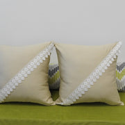 Alejandra Throw Pillow Covers (2PC) 18 X 18 Inches 100% Cotton Sateen