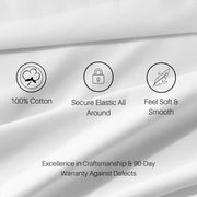 Low Profile Sateen Sheet Set (6”-10” Pockets) - 100% Cotton 300 Thread Count