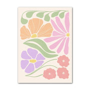 Minimalist Aesthetic Pastel Flowers Canvas Posters
