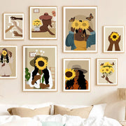 Embrace Sunflowers Gallery Wall Canvas Posters