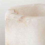 Alabaster Cube Candle Holder