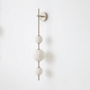 Alabaster Orb Column Wall Sconce