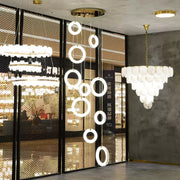 Alabaster Ring Pendant Light