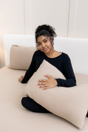 Fitted Sheet with Pillowcases in Almond