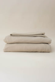 Fitted Sheet with Pillowcases in Almond