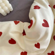 Sleepwyn Soft Lightweight Korean Heart Bedding Set (4pcs)
