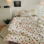 Sleepwyn Soft Lightweight Korean Heart Bedding Set (4pcs)